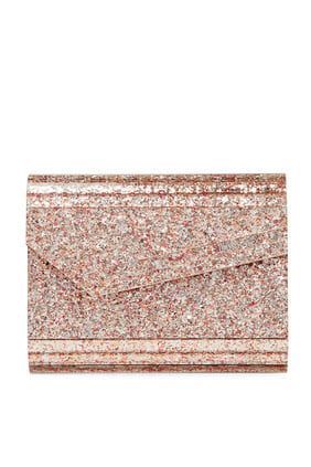Candy Coarse Glitter Fabric Clutch Bag